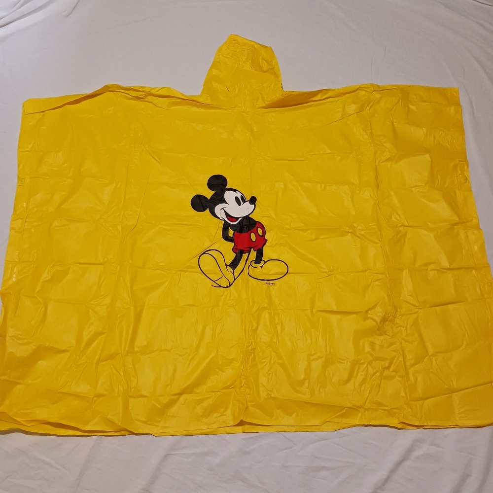 Disney World Yellow Mickey Adult Rain Poncho